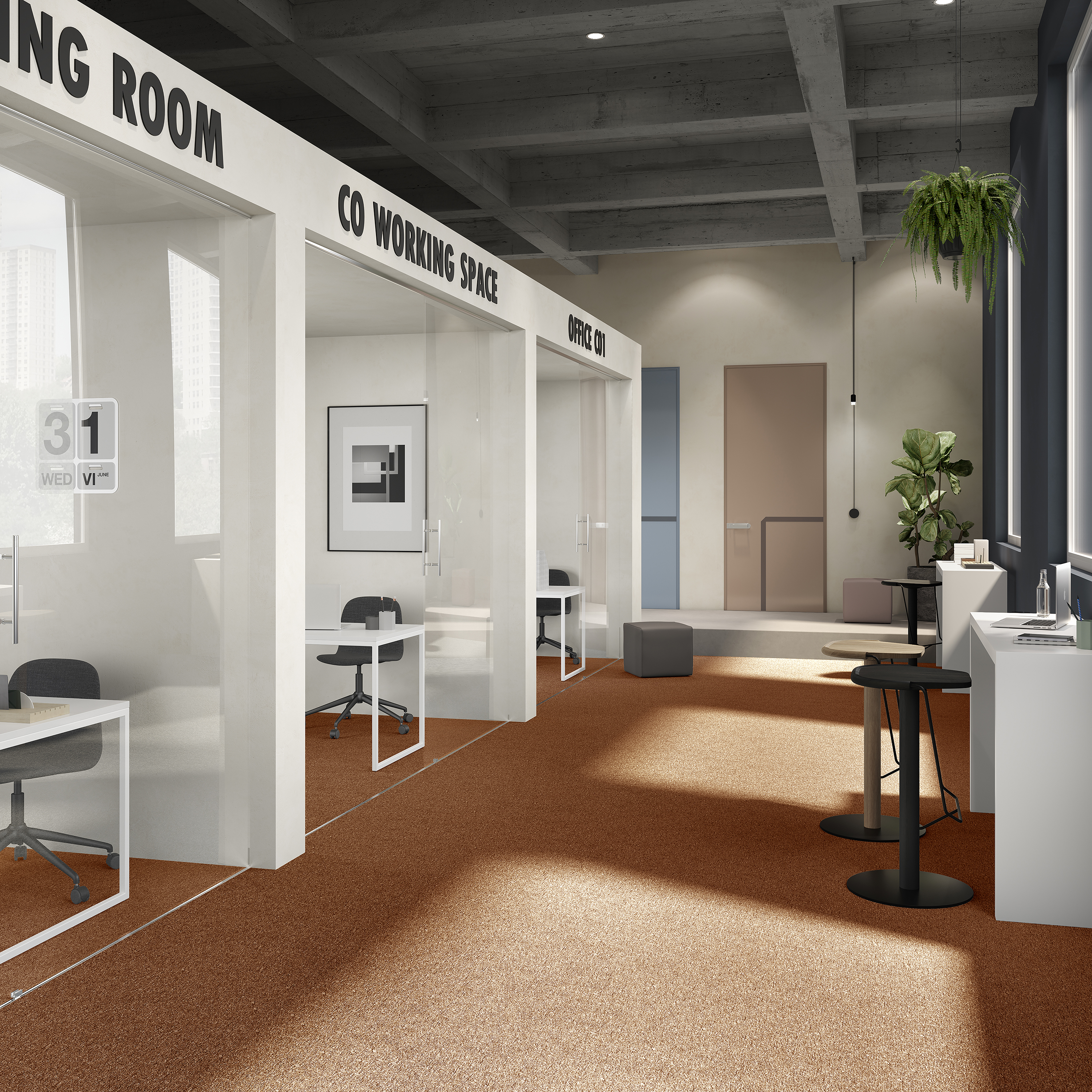 Ковровая плитка Medusa Tile 84 (500*500*5 мм) — купить в Волгограде