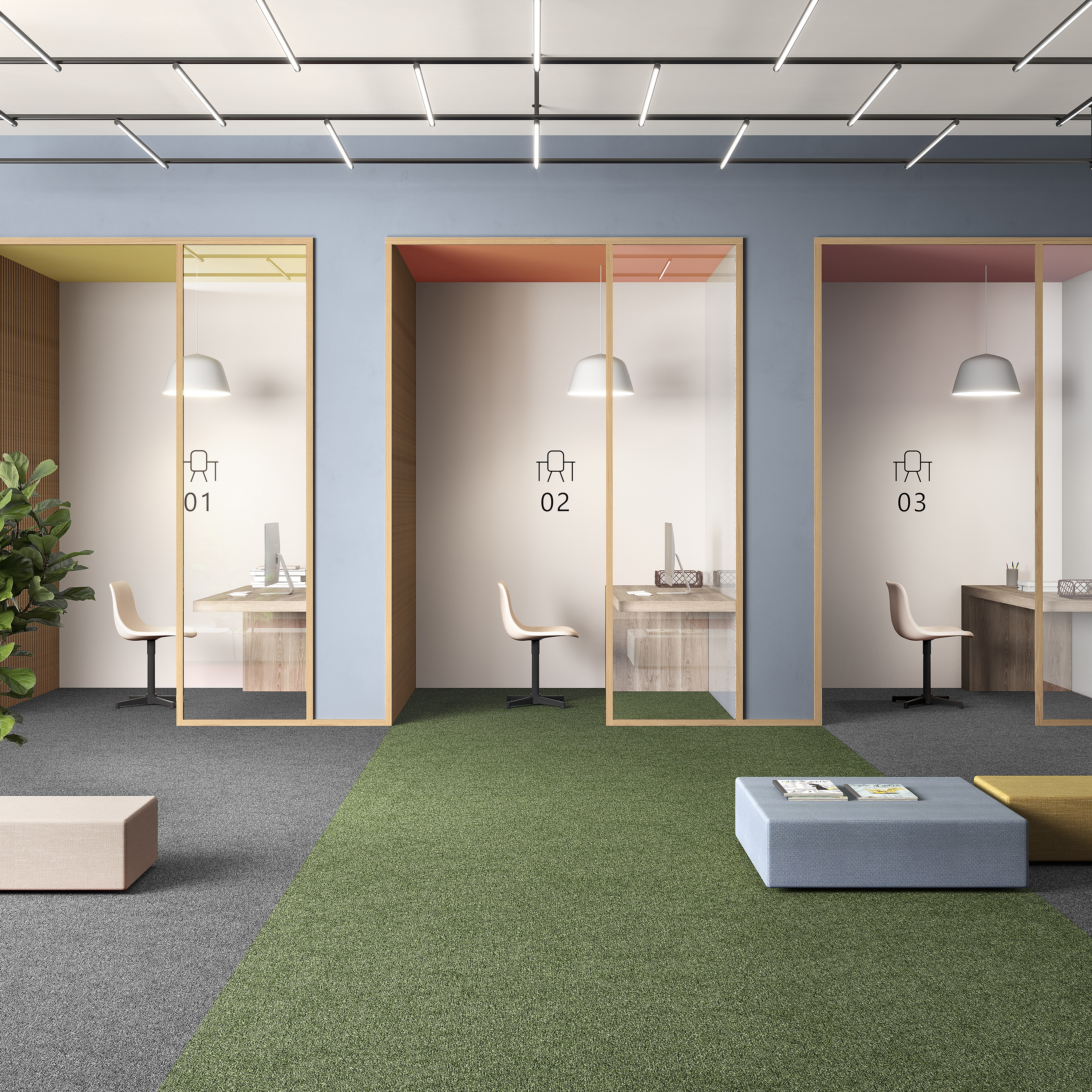 Ковровая плитка Medusa Tile 21 (500*500*5 мм) — купить в Волгограде