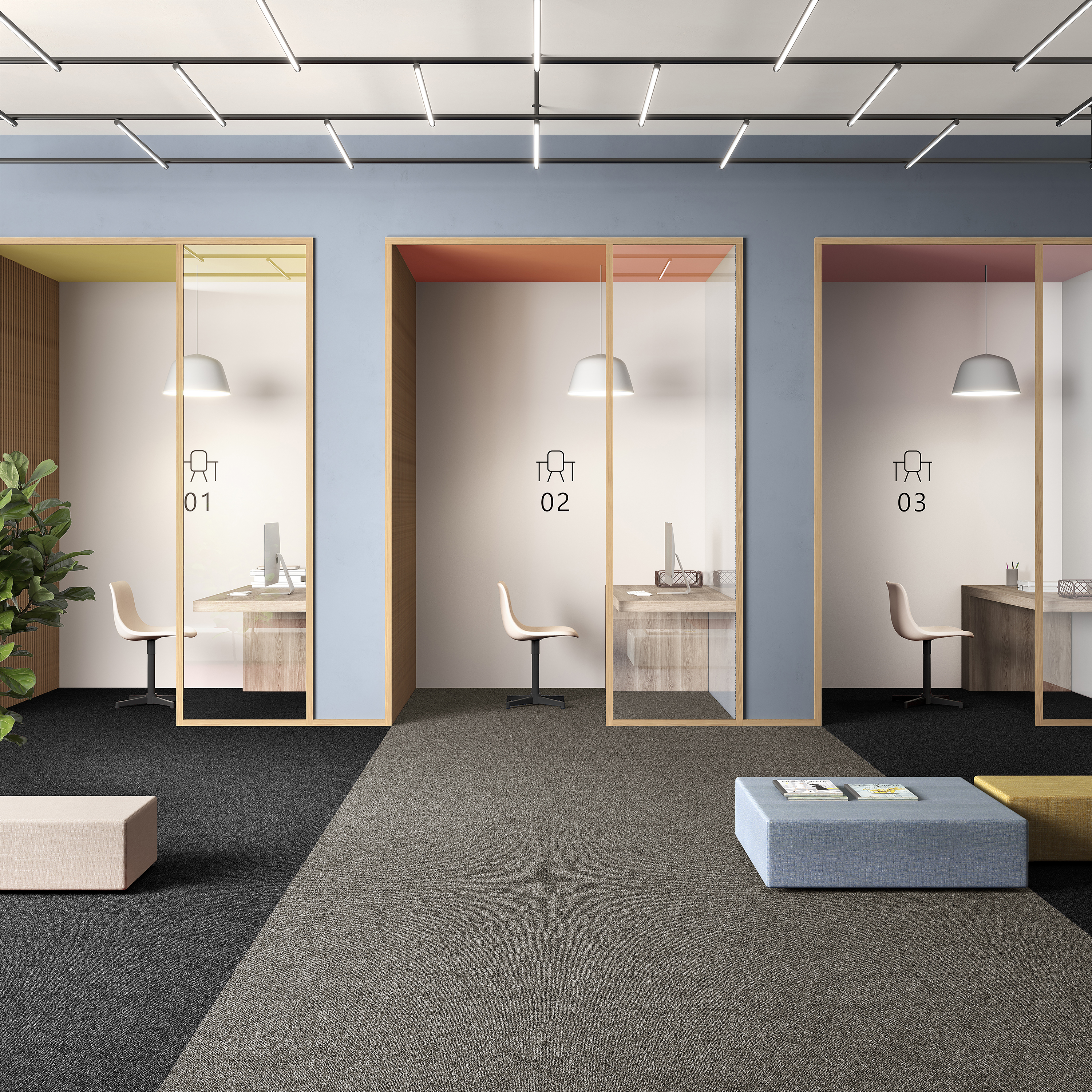 Ковровая плитка Medusa Tile 40 (500*500*5 мм) — купить в Волгограде