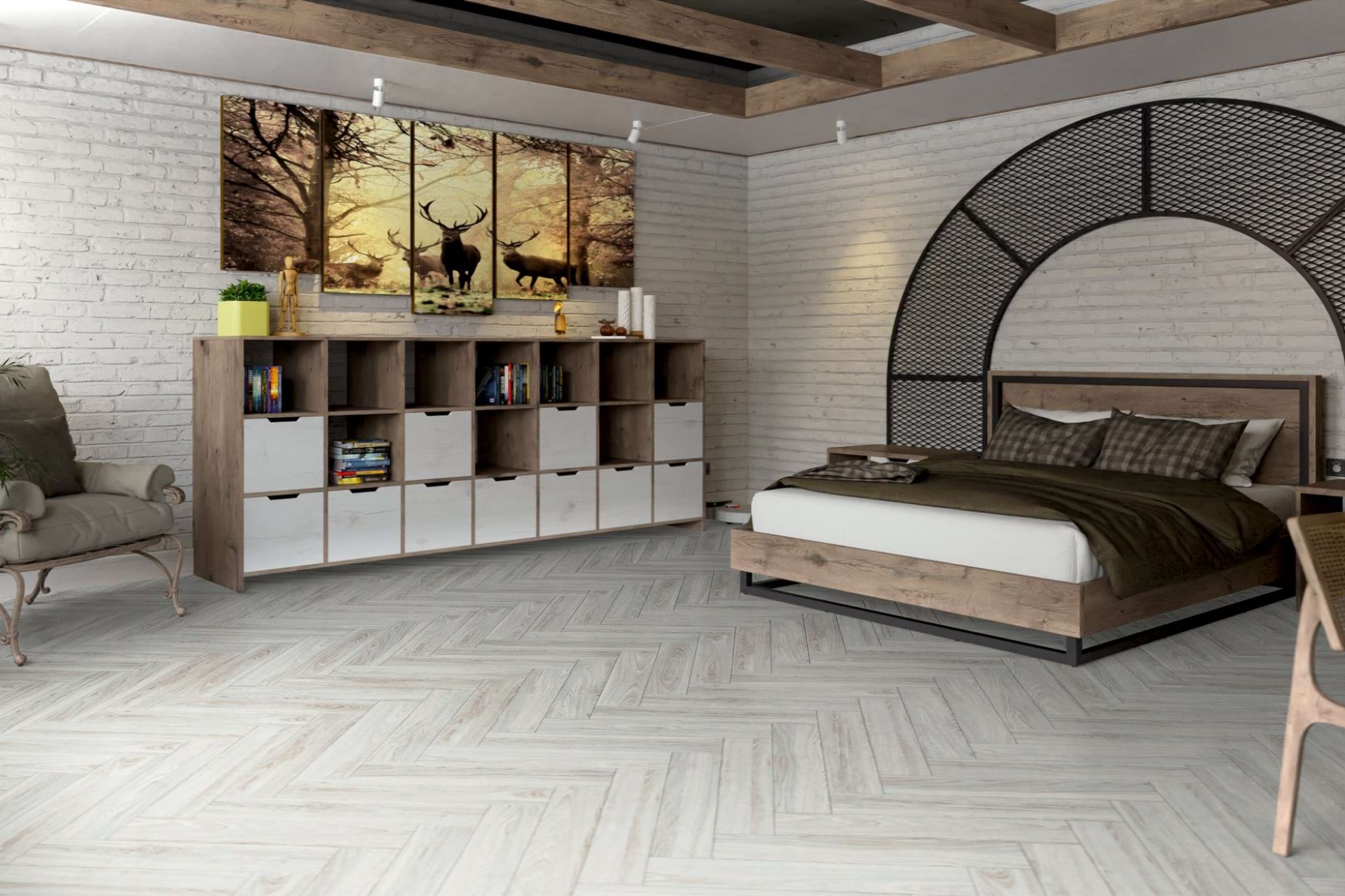 Инженерный паркет «Damy Floor» Ванильный (укладка елочкой) — купить в Волгограде