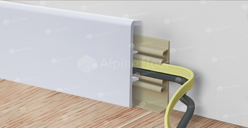 Напольный плинтус Rico Concept 80 Белый (2200*20*80 мм) — купить в Волгограде