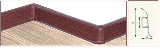 Плинтус "Идеал" пластиковый Комфорт Дуб пепельный (2500*22*55 мм) — купить в Волгограде