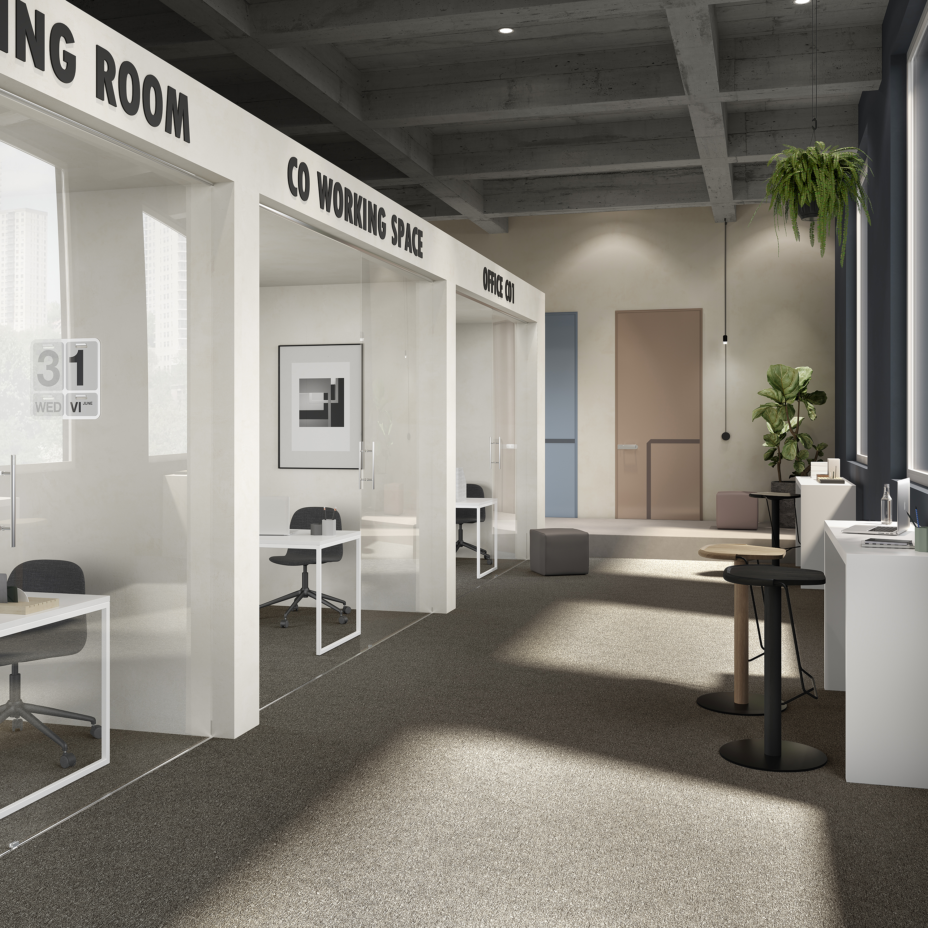 Ковровая плитка Medusa Tile 43 (500*500*5 мм) — купить в Волгограде