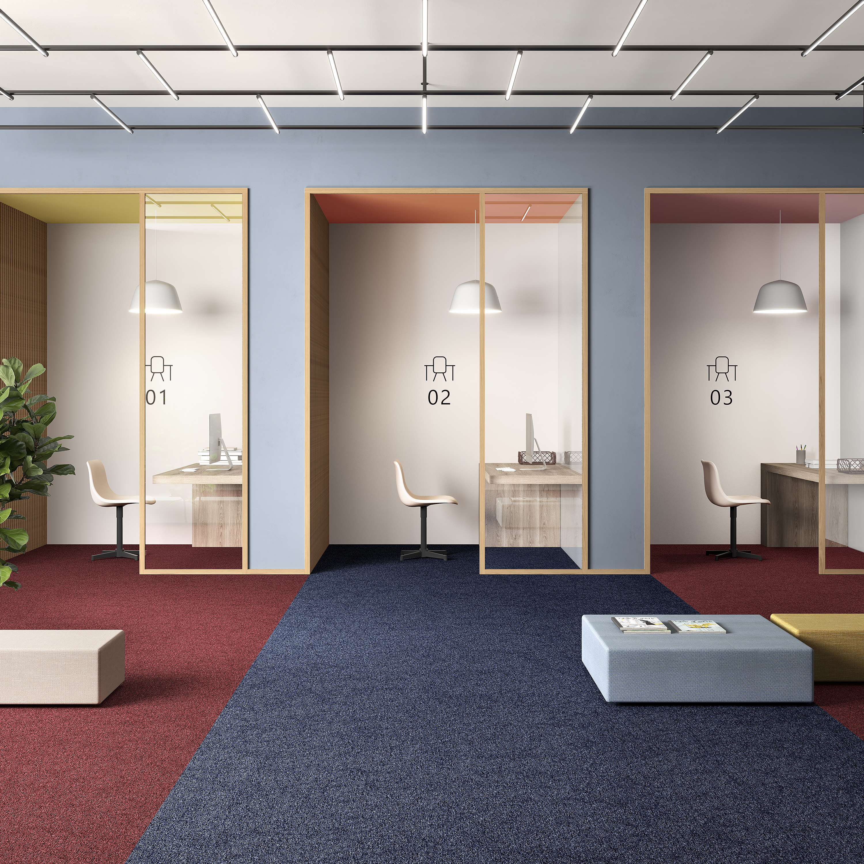 Ковровая плитка Medusa Tile 77 (500*500*5 мм) — купить в Волгограде