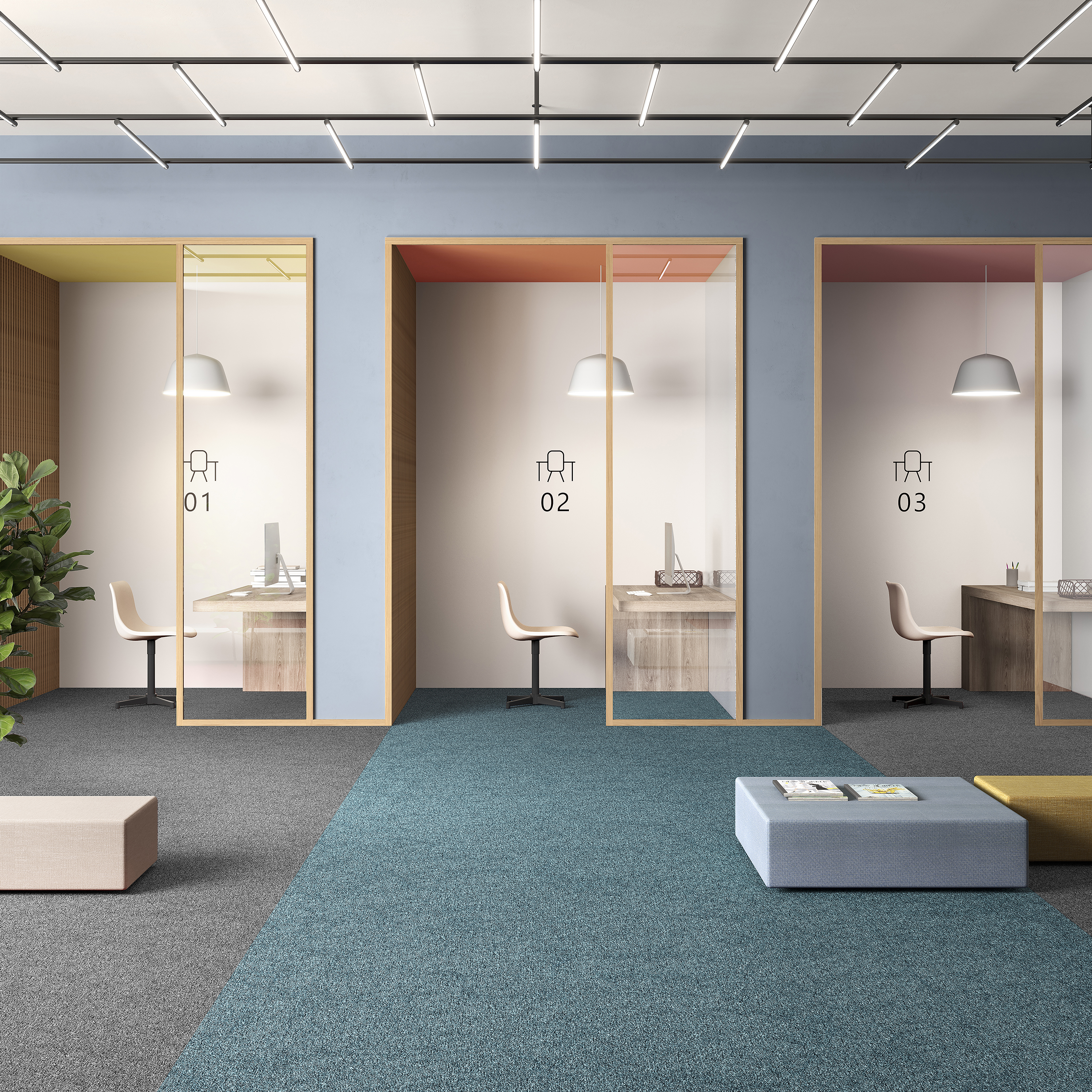 Ковровая плитка Medusa Tile 70 (500*500*5 мм) — купить в Волгограде