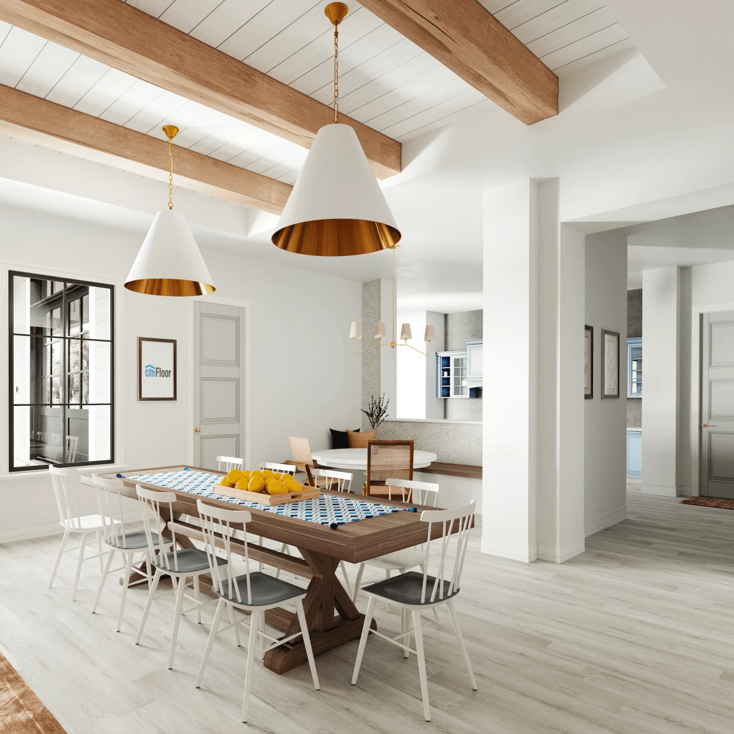 SPC плитка для пола Дуб Ледяной (1220*180*4 мм) — купить в Волгограде