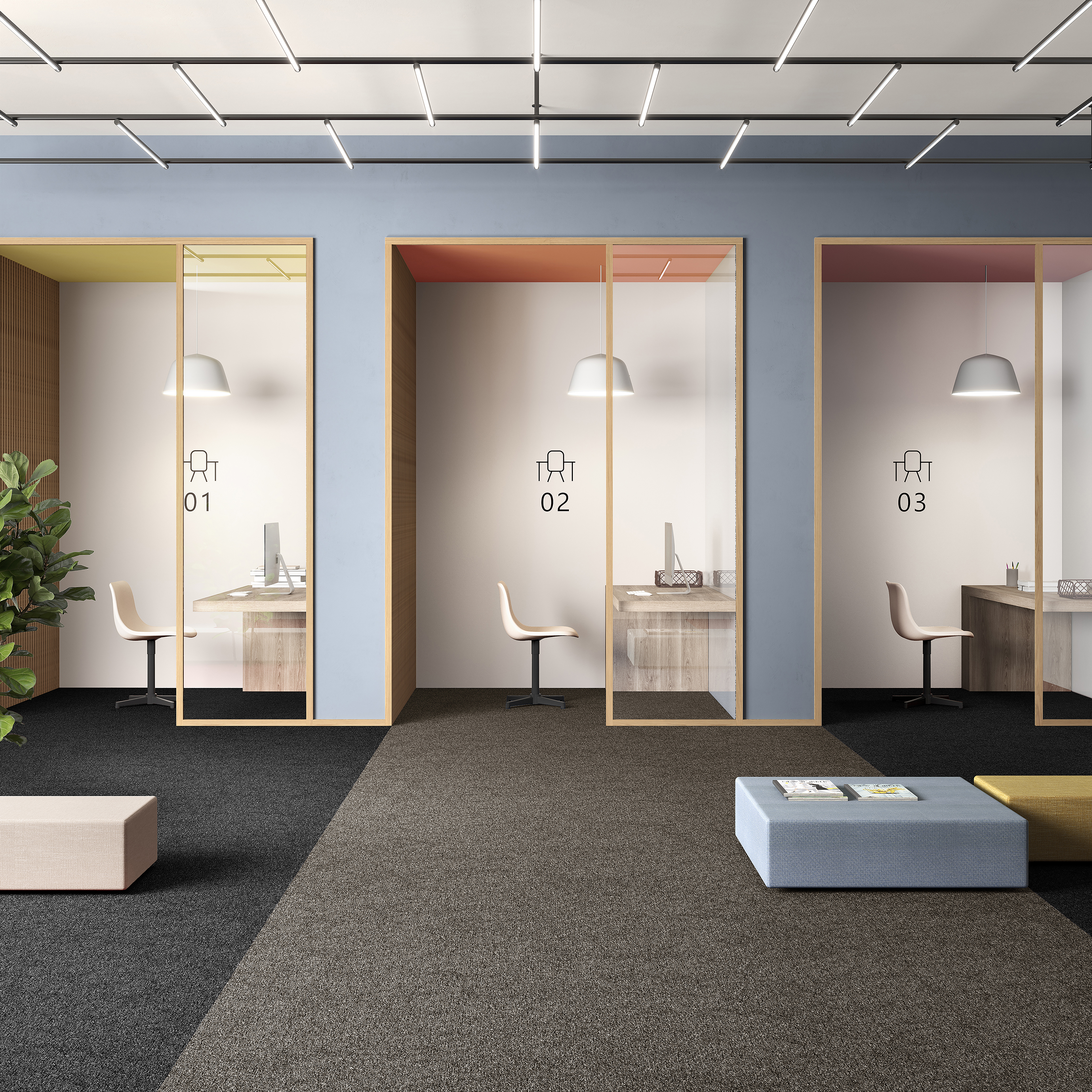 Ковровая плитка Medusa Tile 43 (500*500*5 мм) — купить в Волгограде