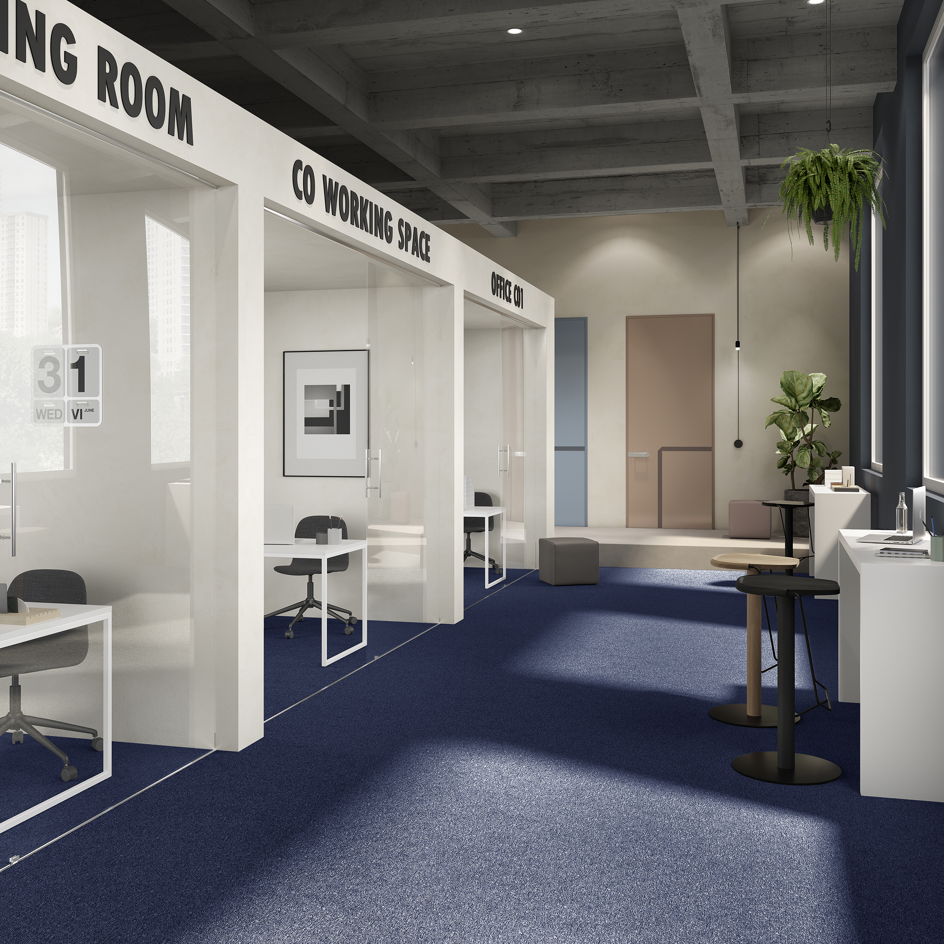 Ковровая плитка Medusa Tile 77 (500*500*5 мм) — купить в Волгограде